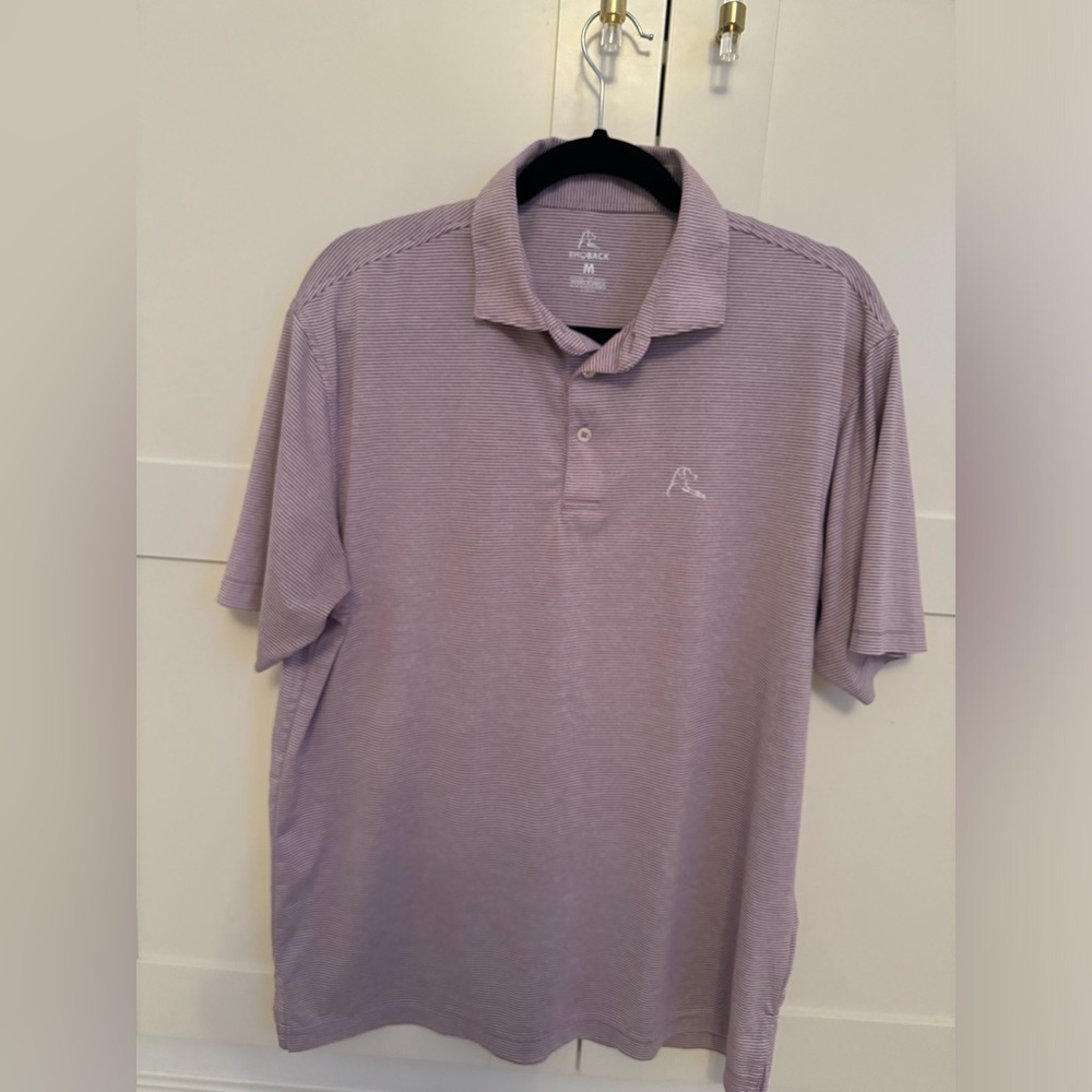Rhoback Purple Stripe Polo Sz M